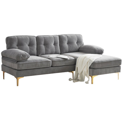Sectional Sofas Couches Velvet L Shaped