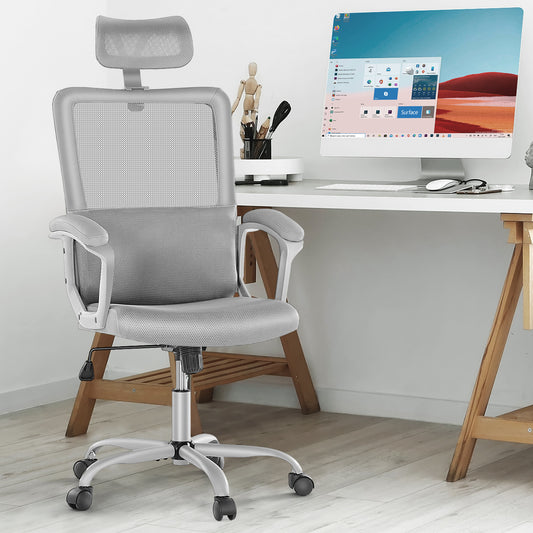 Ergonomic Office Gaming Chair, Adjustable Headrest, Lumbar Support