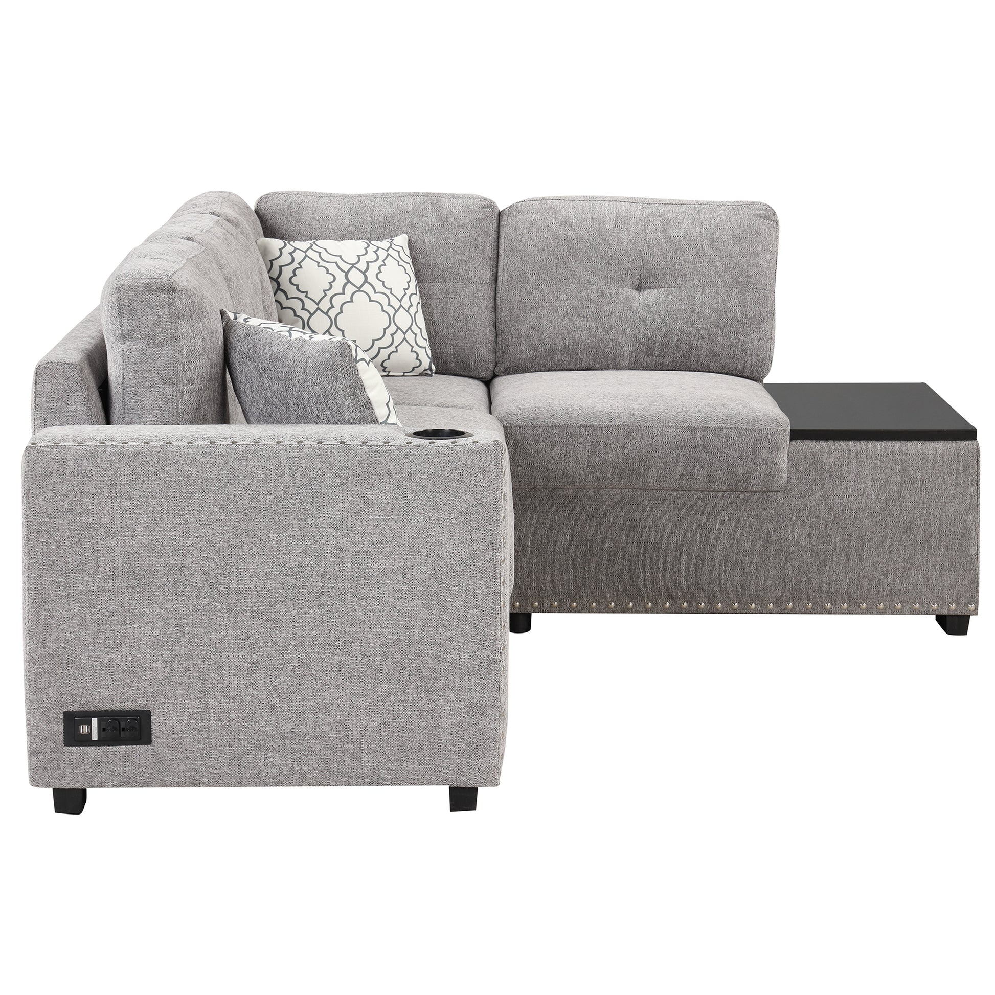 Reversible Sectional Sofa Bed, L-Shaped