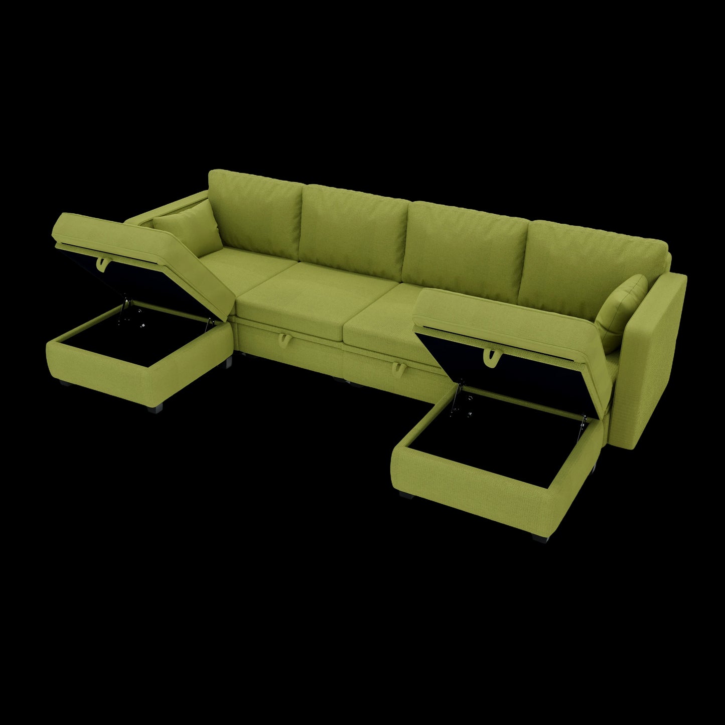 U-Shape Modular Sectional, Storage