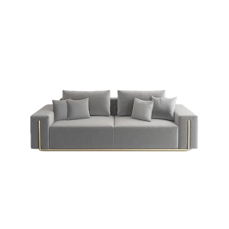 Stylish upholstered three-seater sofa for living room