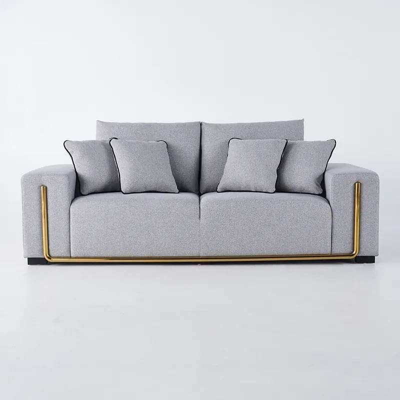 Stylish upholstered three-seater sofa for living room