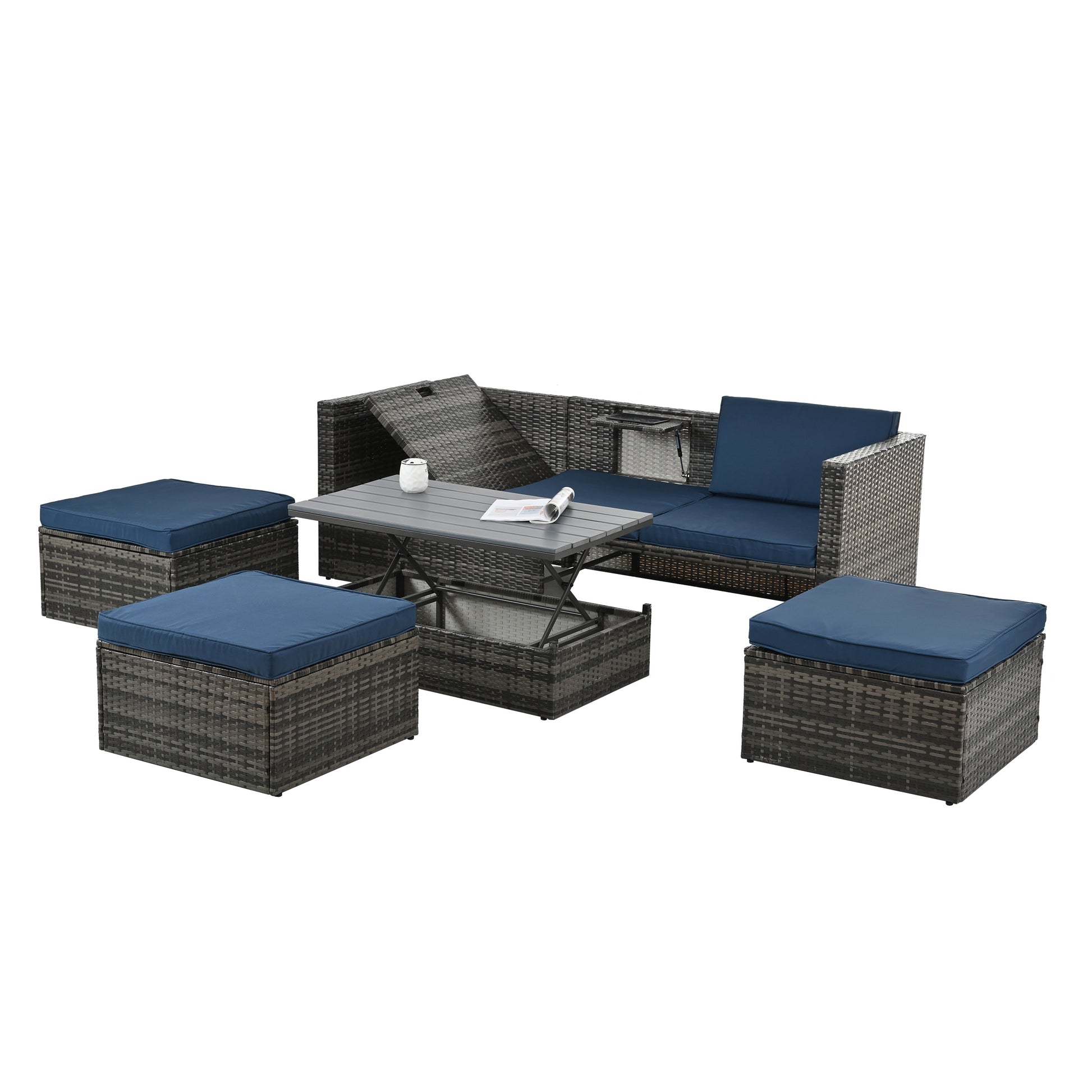 Patio Outdoor Furniture, Seasonal 5 Set, Coffee Table