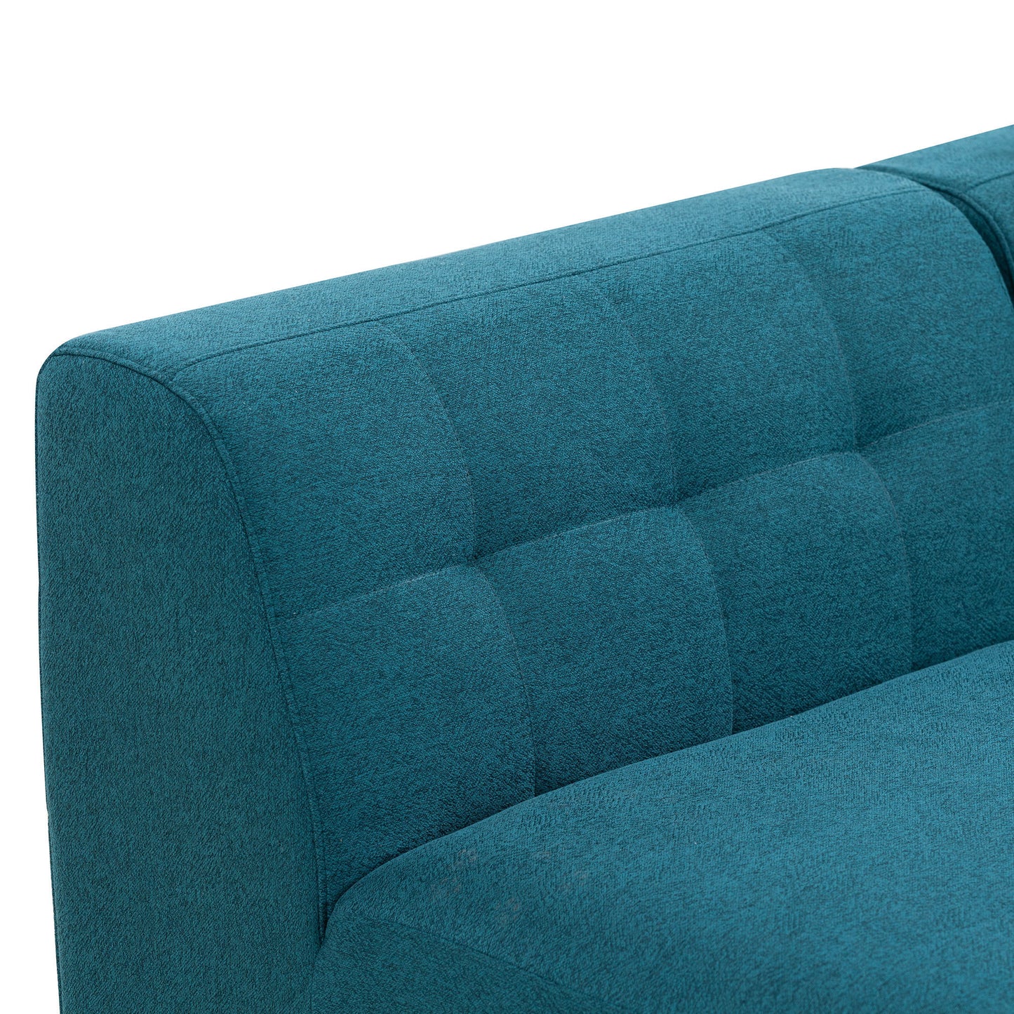 Sectional Sofa with Removable Ottoman Green