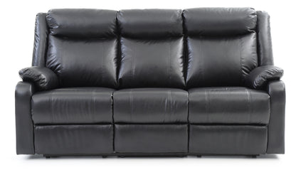 Glory Furniture Ward Double Reclining Sofa, BLACK