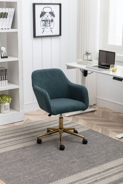 Home Office Chair With Gold Metal Legs