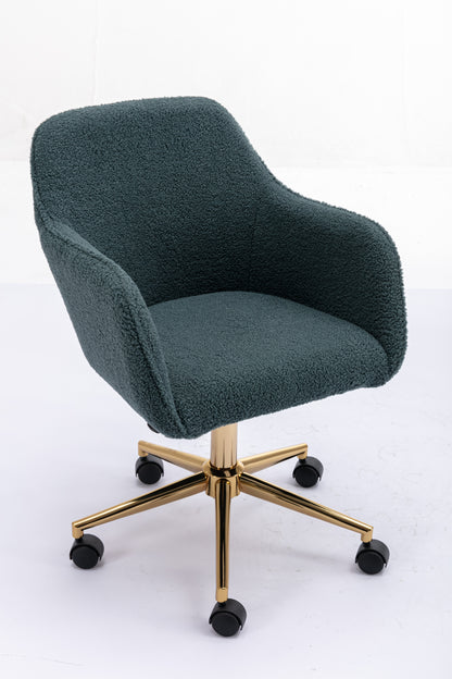 Home Office Chair With Gold Metal Legs