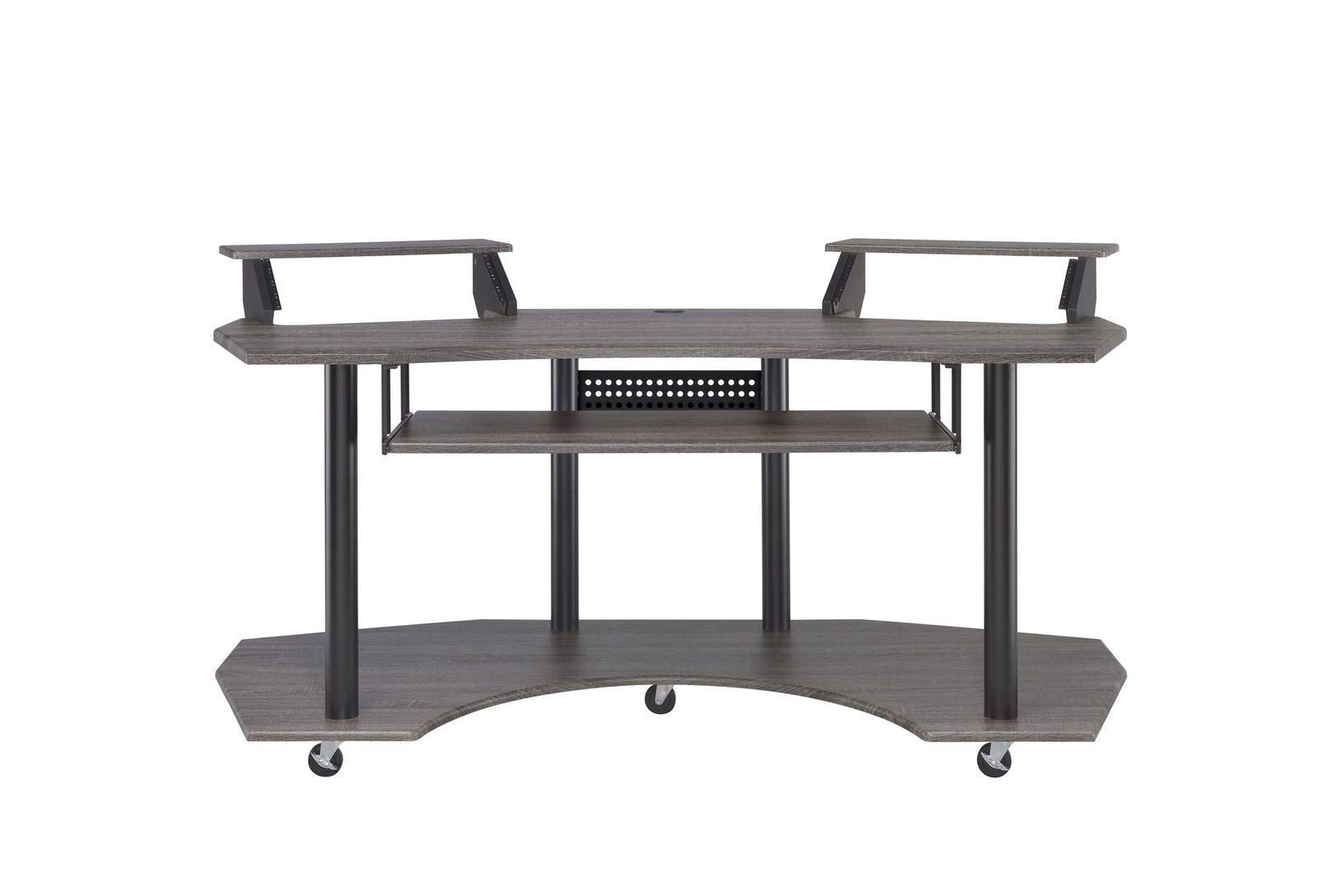 ACME Eleazar Computer Desk, Black Oak