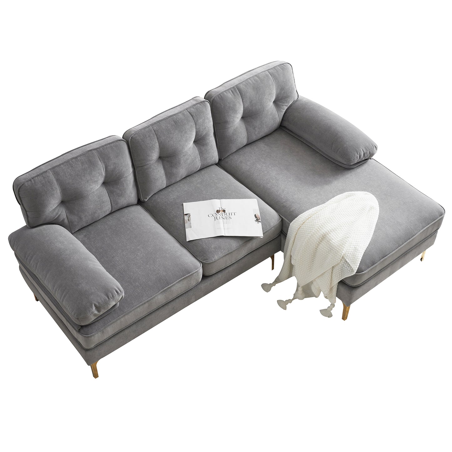 Sectional Sofas Couches Velvet L Shaped