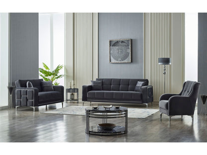 Convertible Livingroom (2 Sofa & 2 Chair) Anthracite