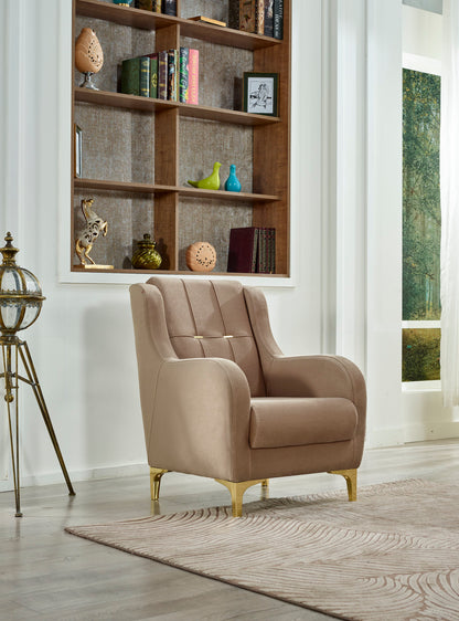 Convertible Livingroom (1 Sofa & 1 Loveseat & 1 Chair) Beige