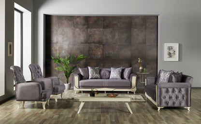 Convertible Livingroom (1 Sofa & 1 Loveseat) Dark Gey