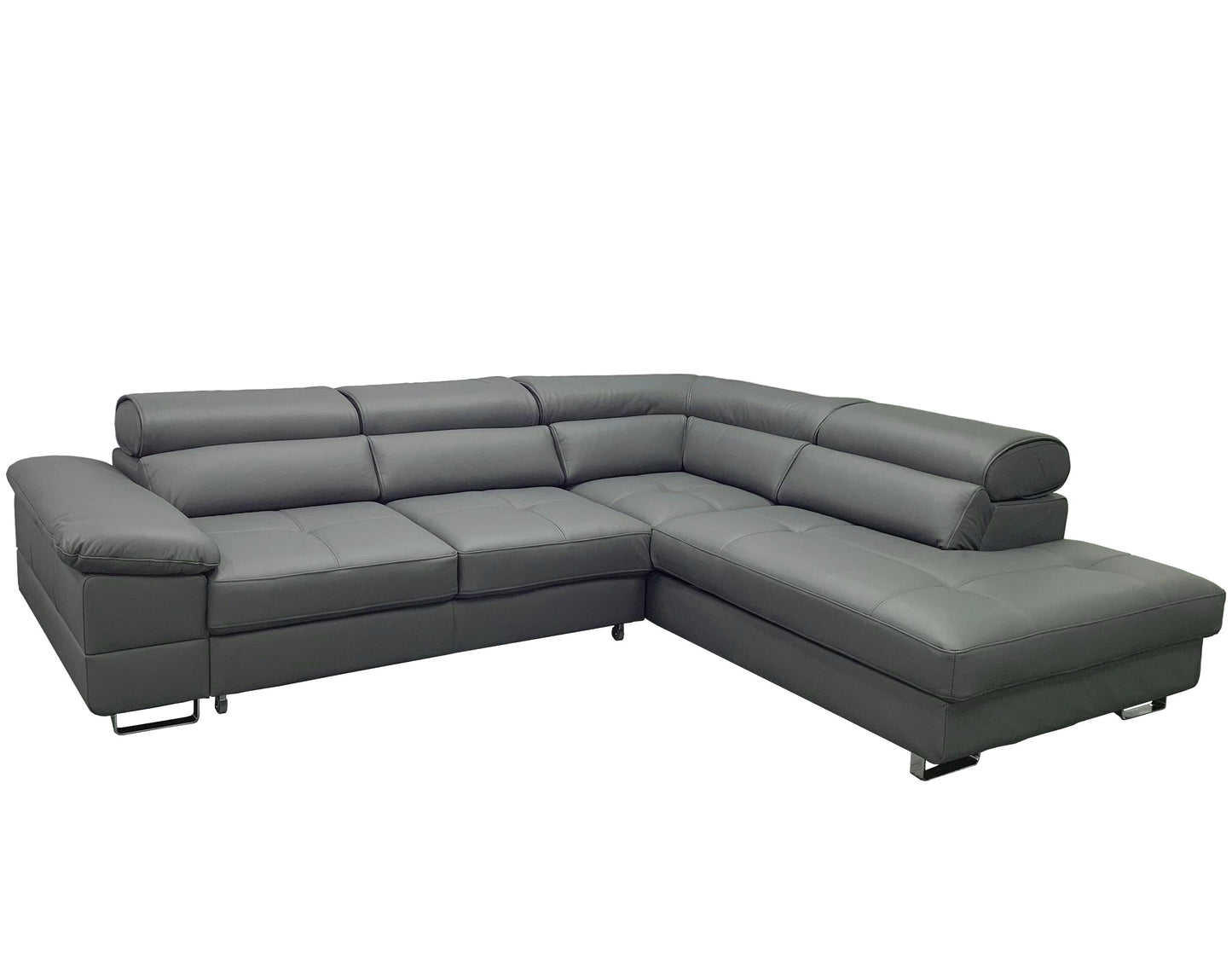 COSTA Right Corner Leather Sectional Sleeper Sofa: Unparalleled Comfort in Luxurious Style!