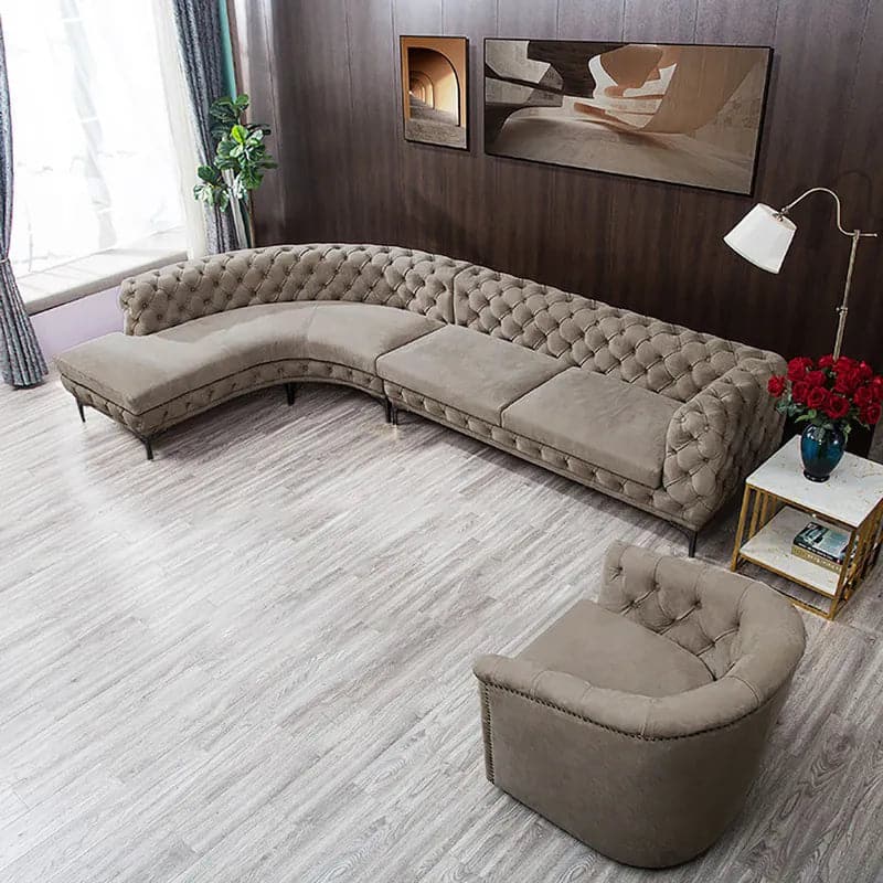 Sectional Chesterfield Sofa, 5-Seater