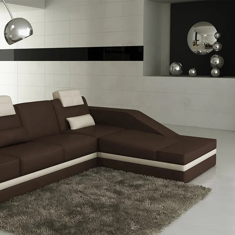 Electric Leather Recliner Sofa Set – Modern 3-Seater with Storage