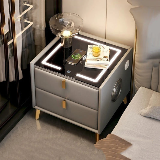 Intelligent Bedside Table with Wireless Charge, Night Light & Bluetooth