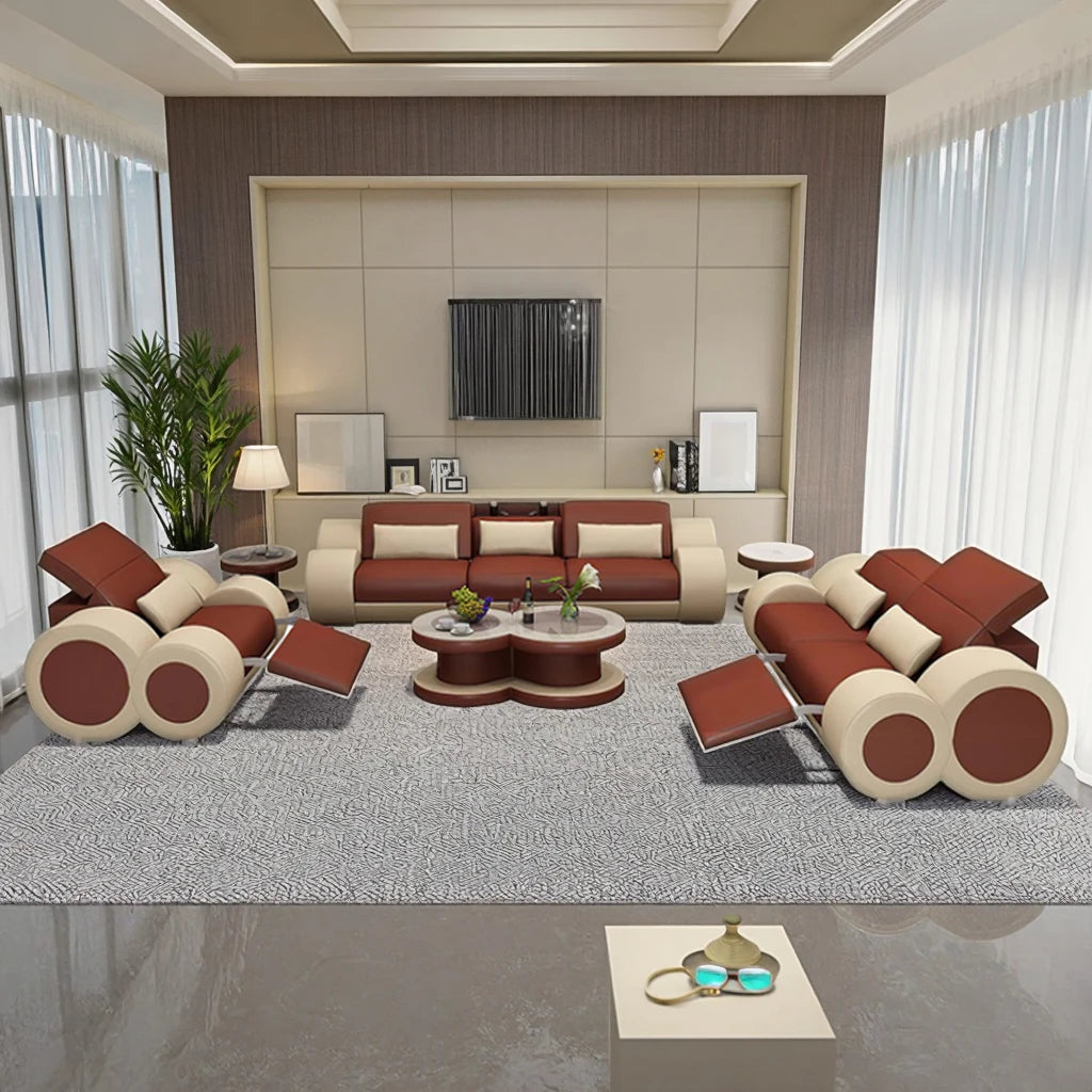 Hot Selling Modern Leather Modular Sofa Set for Modern Living Rooms