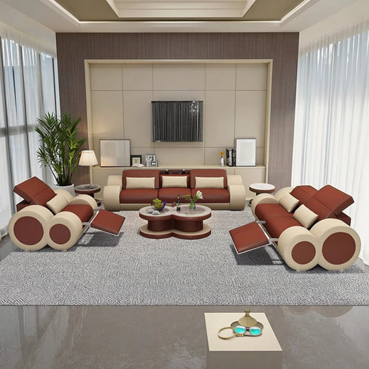 Hot Selling Modern Leather Modular Sofa Set for Modern Living Rooms