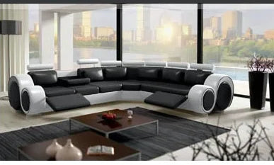Modern European Style Luxury Living Room Sofa Set – L-Shaped Reclining Sectional