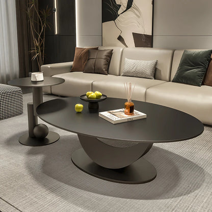 Nordic Luxury Coffee Table: Black, Minimalist, Unique Modern Design, Living Room Center Furniture