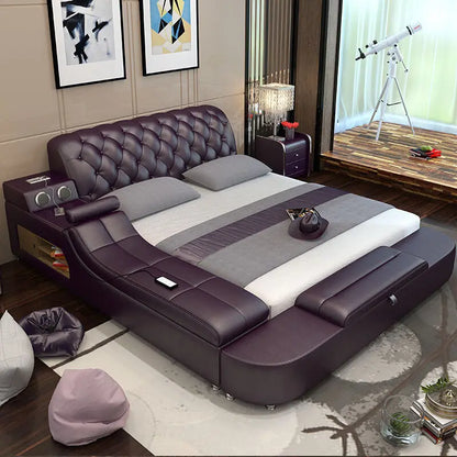 Modern design smart bed with dressing table multi functional bed king size bed frame smart bedroom furniture home furniture