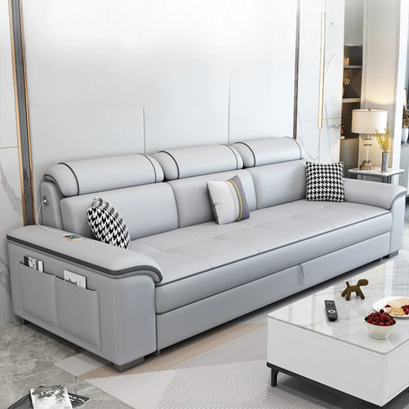 Simple Nordic Lazy Sofa Chair - Modern Sleeper & Storage Design