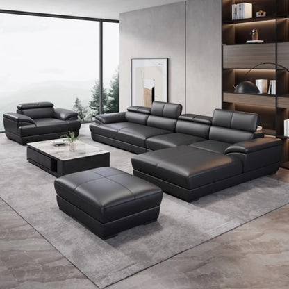 Designer Black Luxury Sofa - Modern Recliner & Sectional