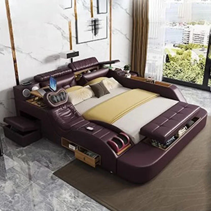 Multifunctional King Size Double Bed with Drawer - Luxury & Modern