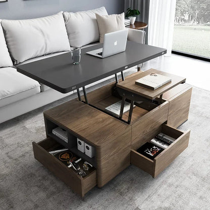 Multifunction Modern Smart Adjustable Extendable Convertible Folding Lift Coffee Table