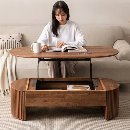 Storage Coffee Table: Modern Organizer, Mobile, Minimalist Living Room Furniture