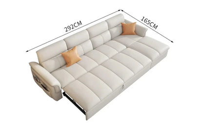 First-Class Electric Leather Sofa Bed - Multifunctional 3-4 Seater