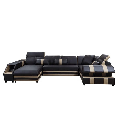 Modern Couch Living Room Sofa Set Furniture Recliner Luxury Black Pure Leather Sofa Turkey