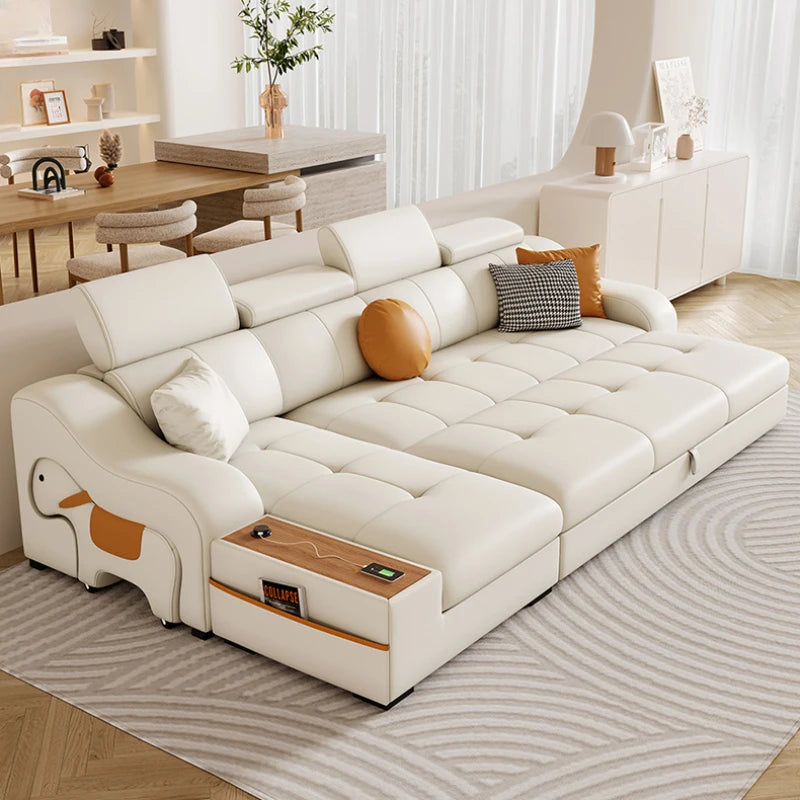 Europe Modern White Sofa Chair - Cute Reclining Loveseat