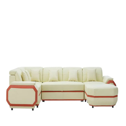 Modern Genuine Leather Office Sofa Set – Luxury Living Room Furniture