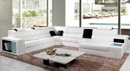 European Style Modern Design  Leather U-Shaped Corner Sofa Set for Living Room Furniture Use at Home