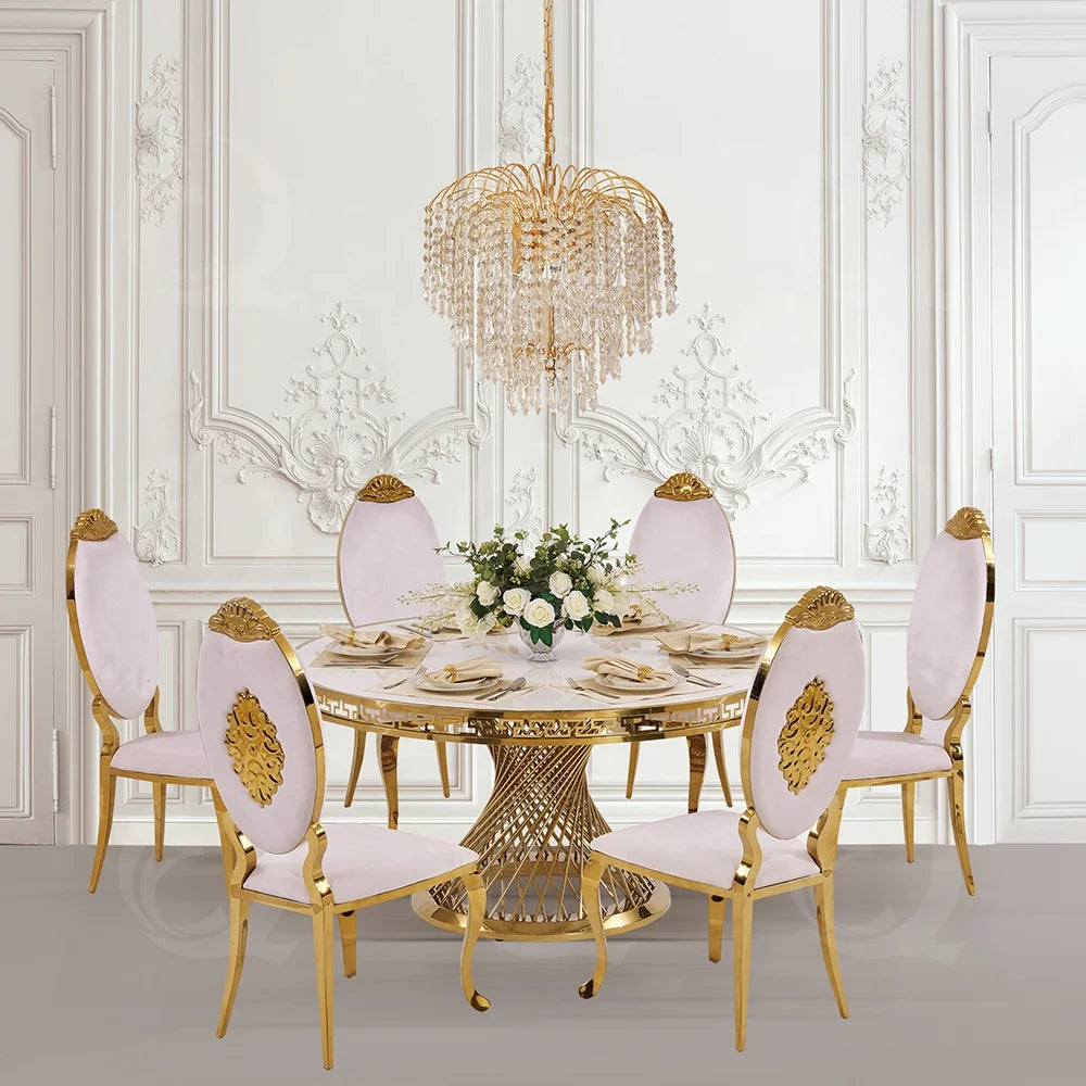 furniture wedding chairs and tables metal gold stainless steel