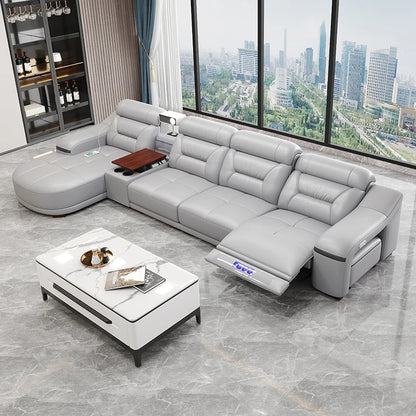 Unique Genuine Leather Reclining Sofa - Modern Designer Lounge