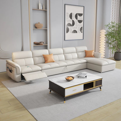 First-Class Electric Leather Sofa Bed - Multifunctional 3-4 Seater