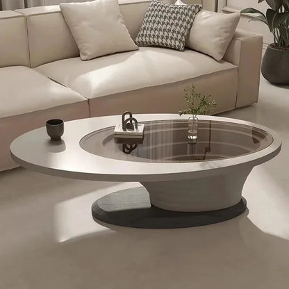 Glam Oval Coffee Tables: Luxury, Modern Minimalist, Nordic Design, Living Room Furniture