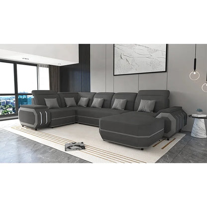Modern Genuine Leather Office Sofa Set – Luxury Living Room Furniture