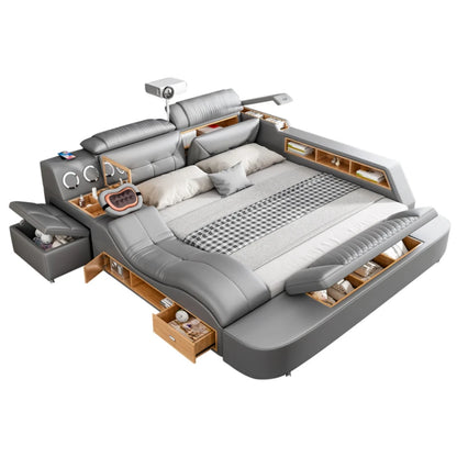 Smart King Size Bed with Drawers - Luxury Multifunctional Frame