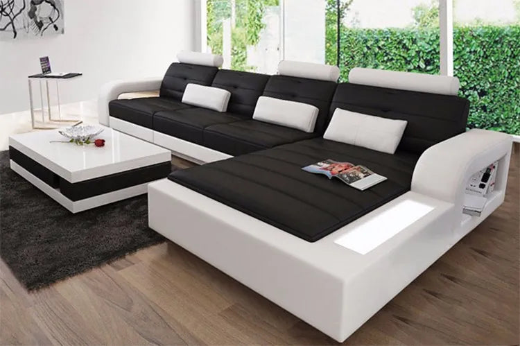 Modern Luxury Leather Sofa Set for Apartment Living (50–65 Characters)