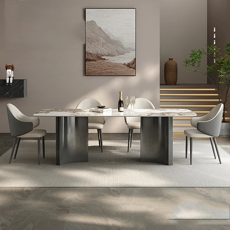 European Modern Dining Table: Nordic Oval Design, Living Room Center, Kitchen Furniture