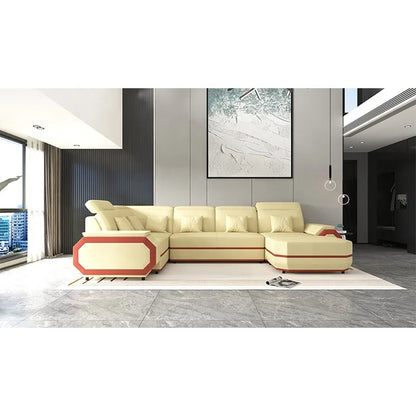 Modern Genuine Leather Office Sofa Set – Luxury Living Room Furniture