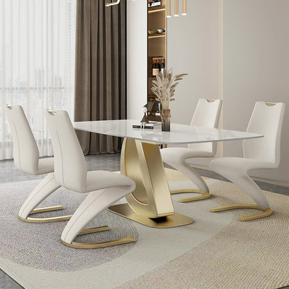 Slate Kitchen Table Set: Modern Dining, Luxury Chairs, Small Apartment, Center Combination