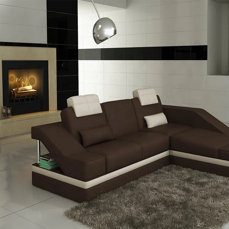 Electric Leather Recliner Sofa Set – Modern 3-Seater with Storage