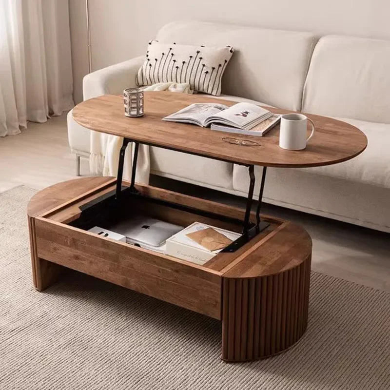 Storage Coffee Table: Modern Organizer, Mobile, Minimalist Living Room Furniture