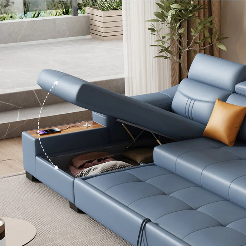 Foldable Nordic Lazy Sofa Chair - Modern Sleeper & Storage