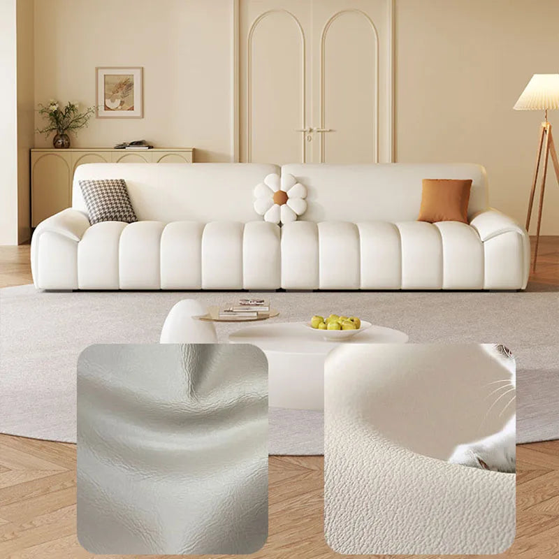 Europe Lazy Fancy Sofa Chair - Soft Modern White Loveseat