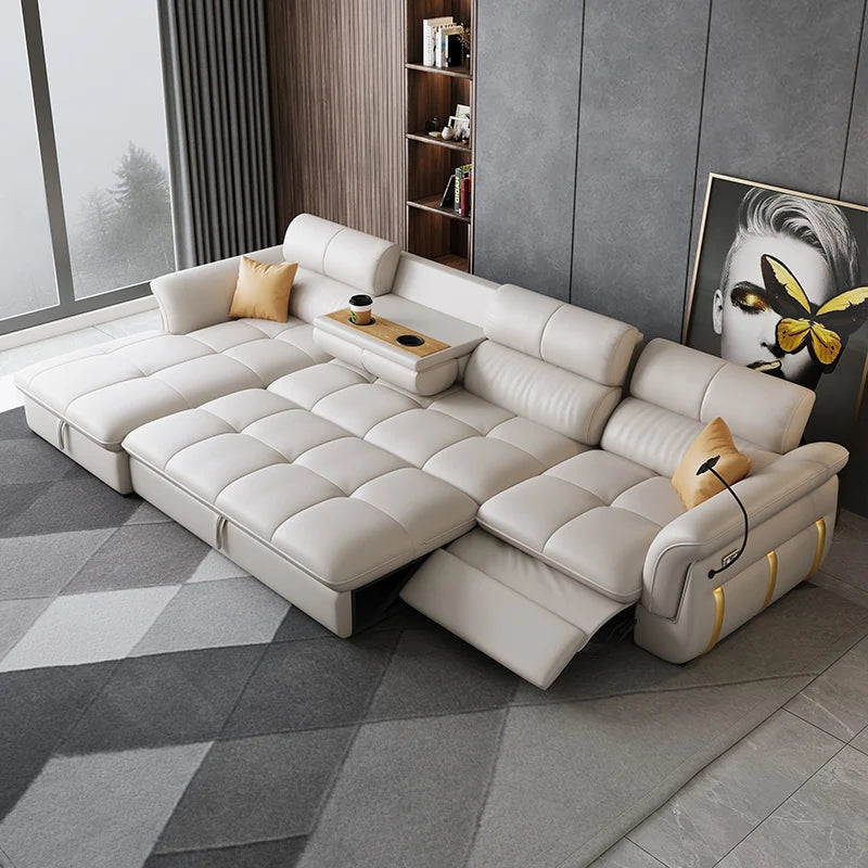 New Arrival Designer Leather Reclining Sofa - Italian Sectional